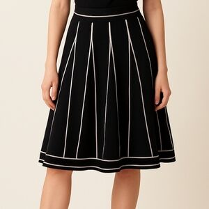 Milano Knit A-Line Geometric Pattern Knit Skirt Size Large Formal